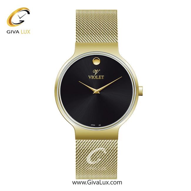 ساعت مچی اورجینال مردانه ویولت VIOLET طلایی | طلایی| مشکی| کد رفرنس 0569/2